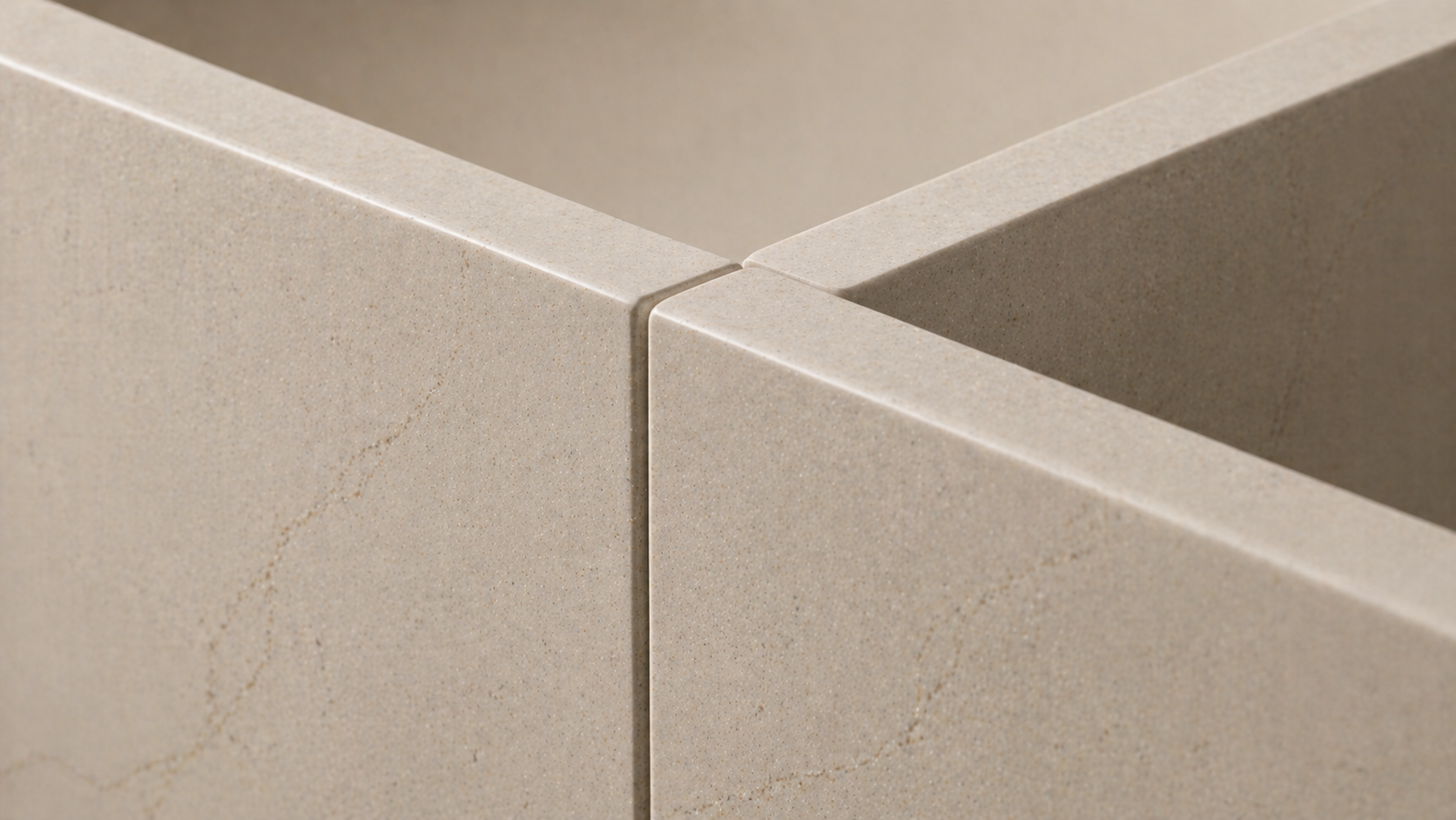 Clean bespoke porcelain sink detail close-up