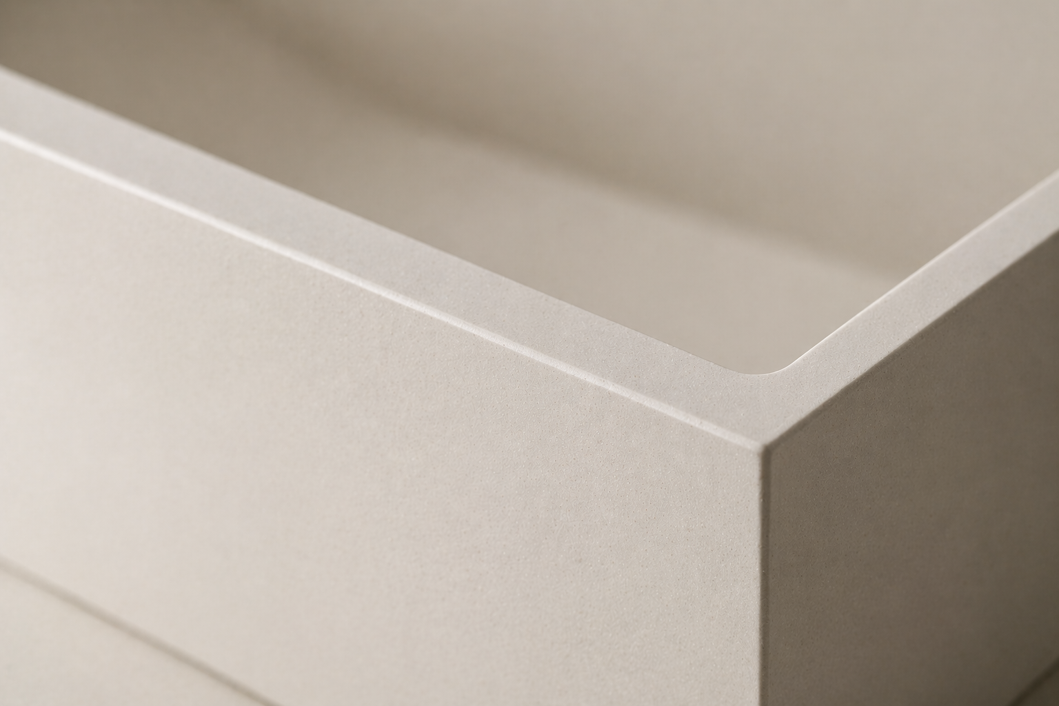 Precision-cut porcelain edge profile